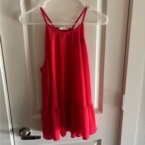Red Sleeveless Women's Top